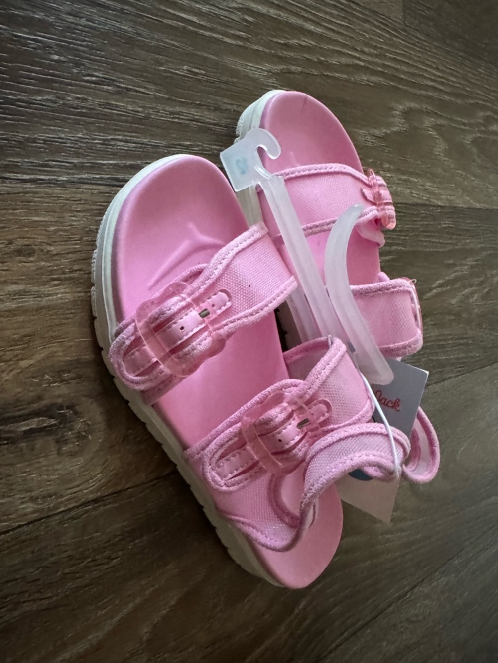 Cat & Jack Pink Double-Strap Buckle Sandals for Kids